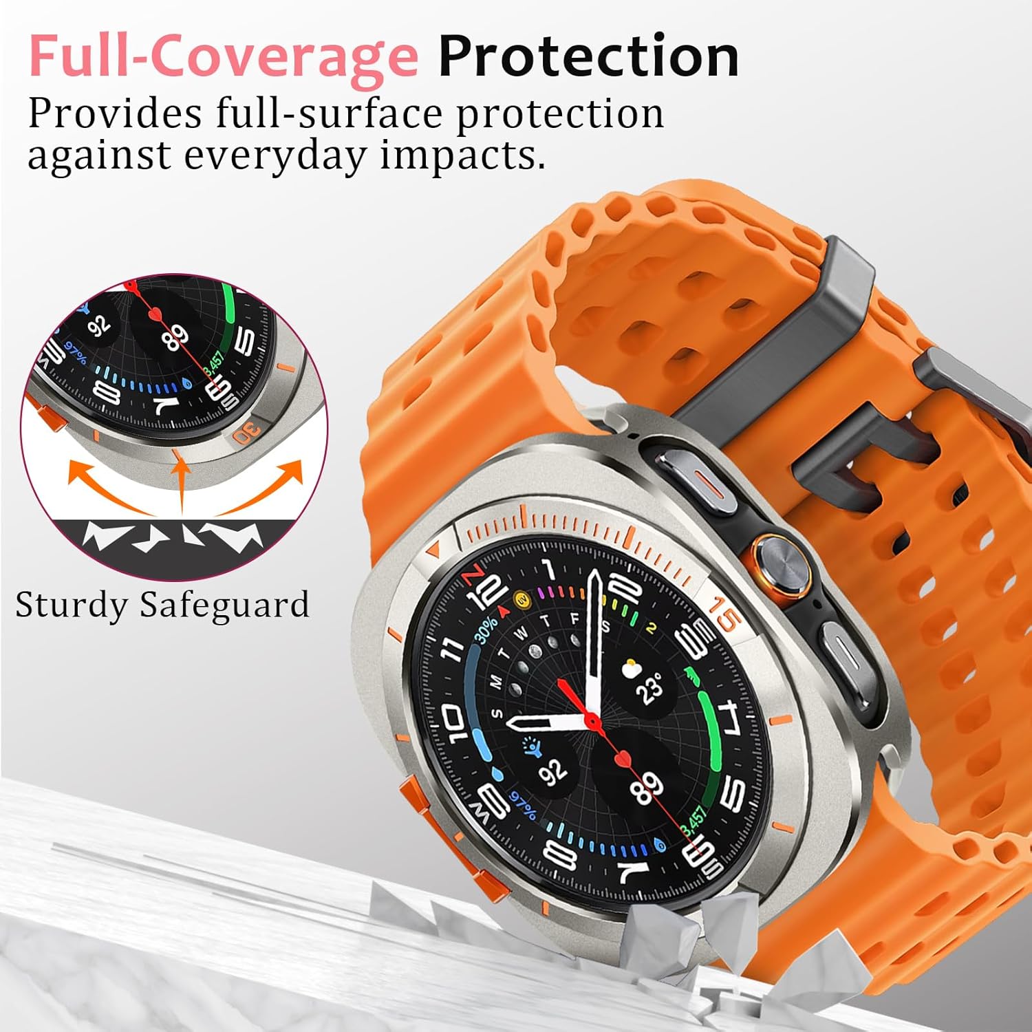 Titanium Luxury Aluminum Metal Case for Samsung Galaxy Watch Ultra 47mm & Ultra 2