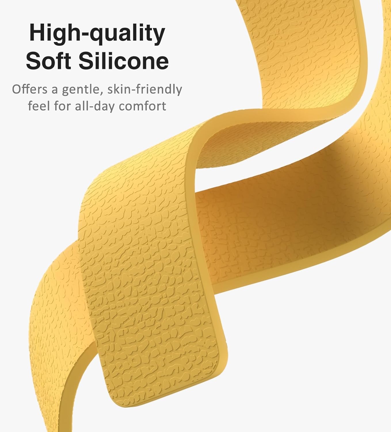 Yellow Premium Skin Friendly Magnetic Loop By Shopyholy Comaptible For Apple Watch