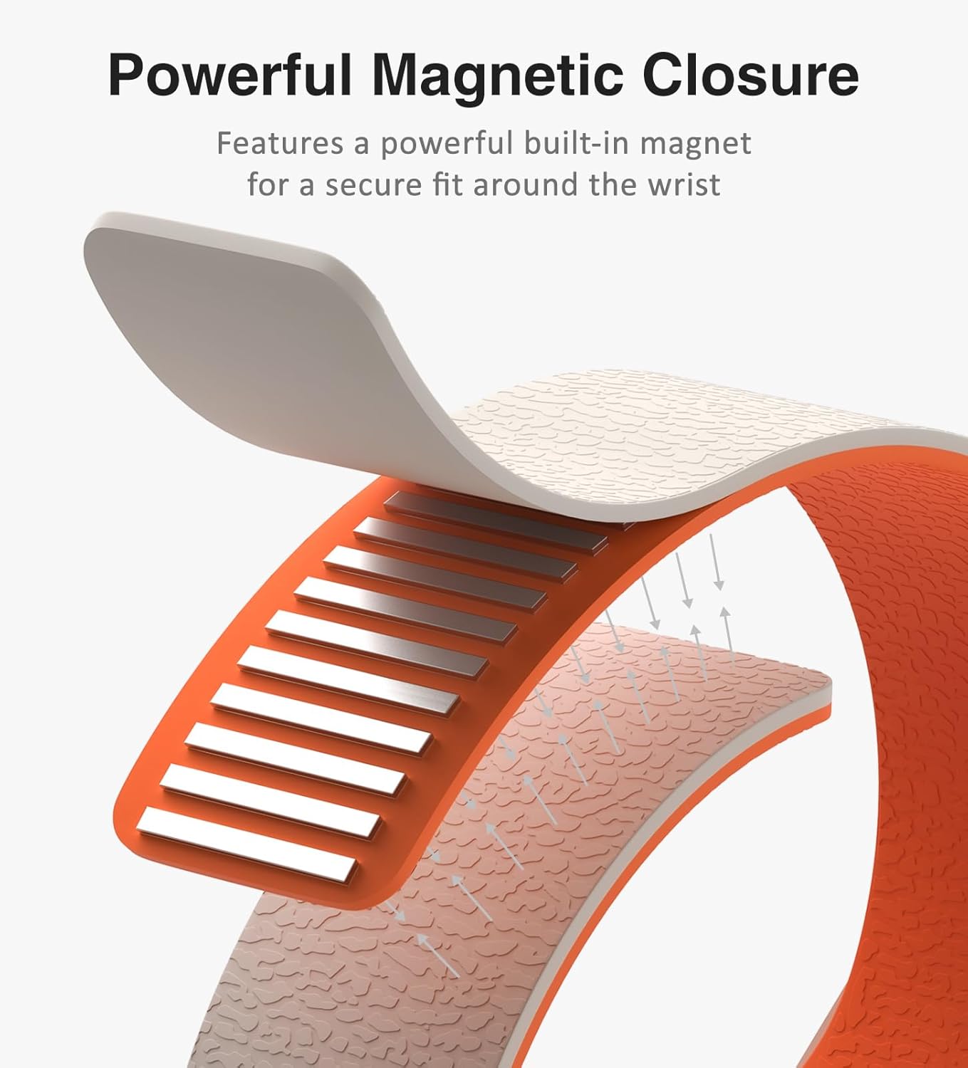 Starlight orange Premium Skin Friendly Magnetic Loop By Shopyholy Comaptible For Apple Watch