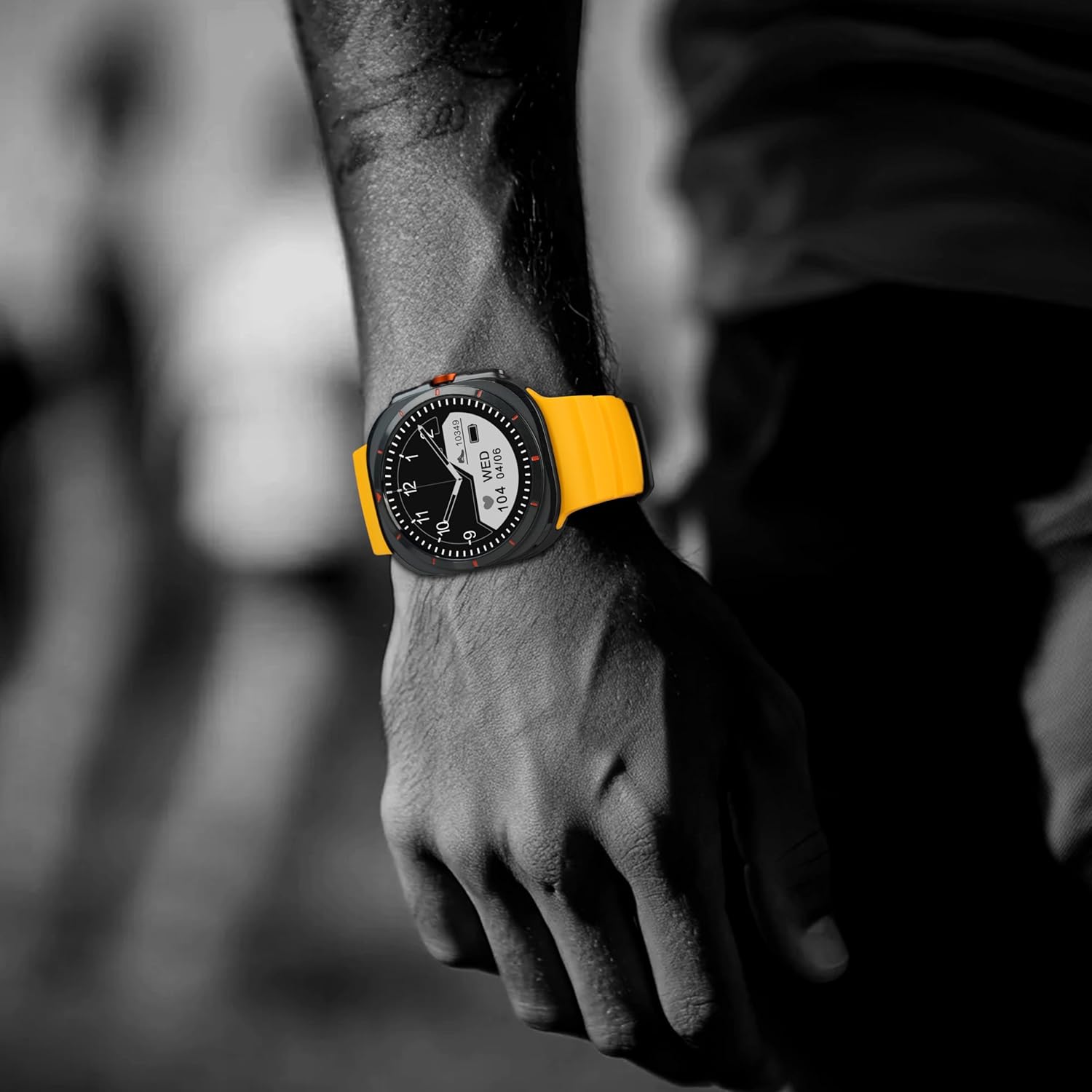 Yellow Rocky Point Silicone Sport Band for Samsung Galaxy Watch Ultra 47mm