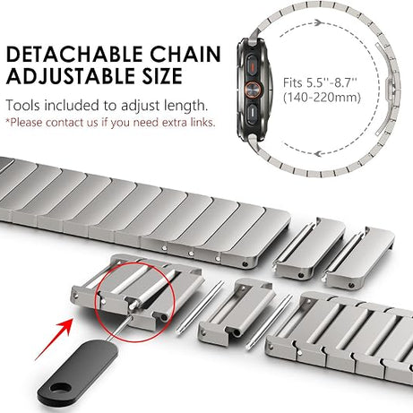 Titanium Ceramic Stainless Steel Band for Samsung Galaxy Watch Ultra 2/Ultra 1 – 47mm