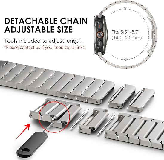 Titanium Ceramic Stainless Steel Band for Samsung Galaxy Watch Ultra 2/Ultra 1 – 47mm