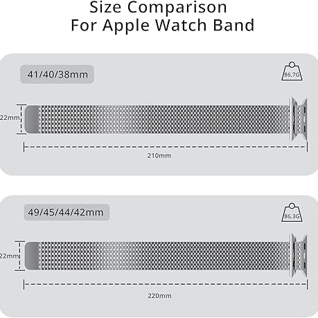 Silver Luxury Magnetic Milanese Loop By Shopyholy Compatible For Apple Watch