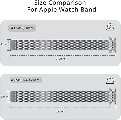 Silver Luxury Magnetic Milanese Loop By Shopyholy Compatible For Apple Watch