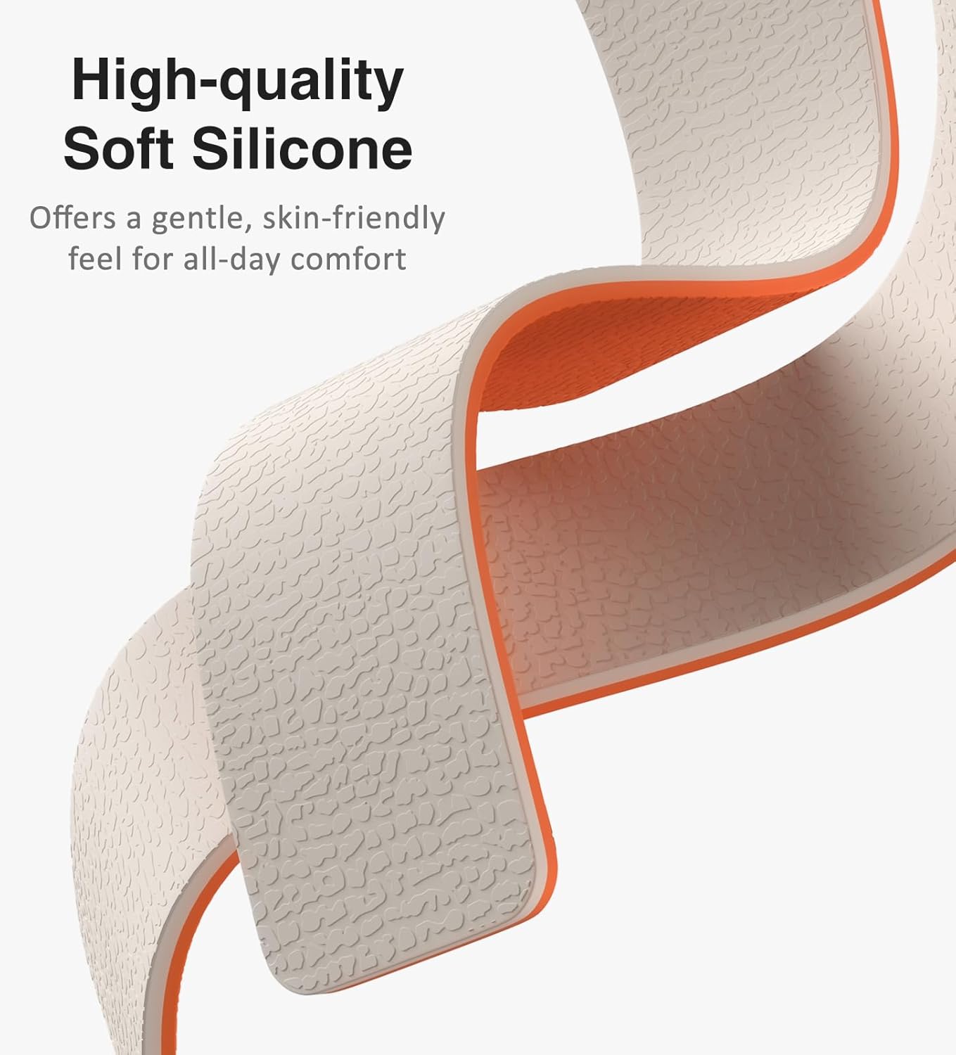 Starlight orange Premium Skin Friendly Magnetic Loop By Shopyholy Comaptible For Apple Watch