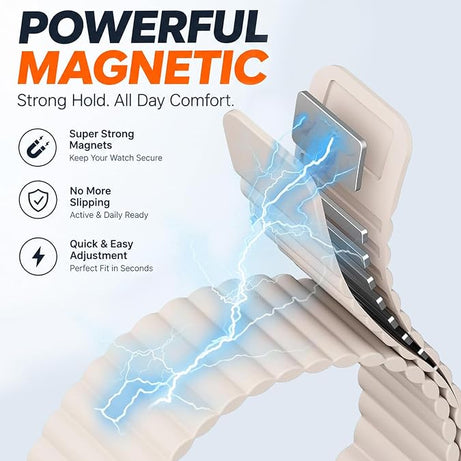 Starlight Wave Magnetic Silicone Sport Loop for WHOOP 5.0 Mg Life