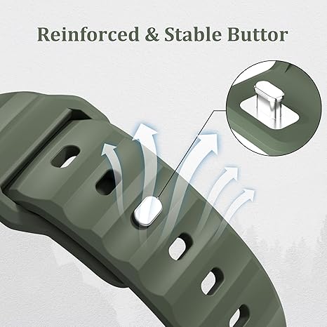 Green Premium Ultra Silicone Sports Bands By Shopyholy Compatible For Apple Watch