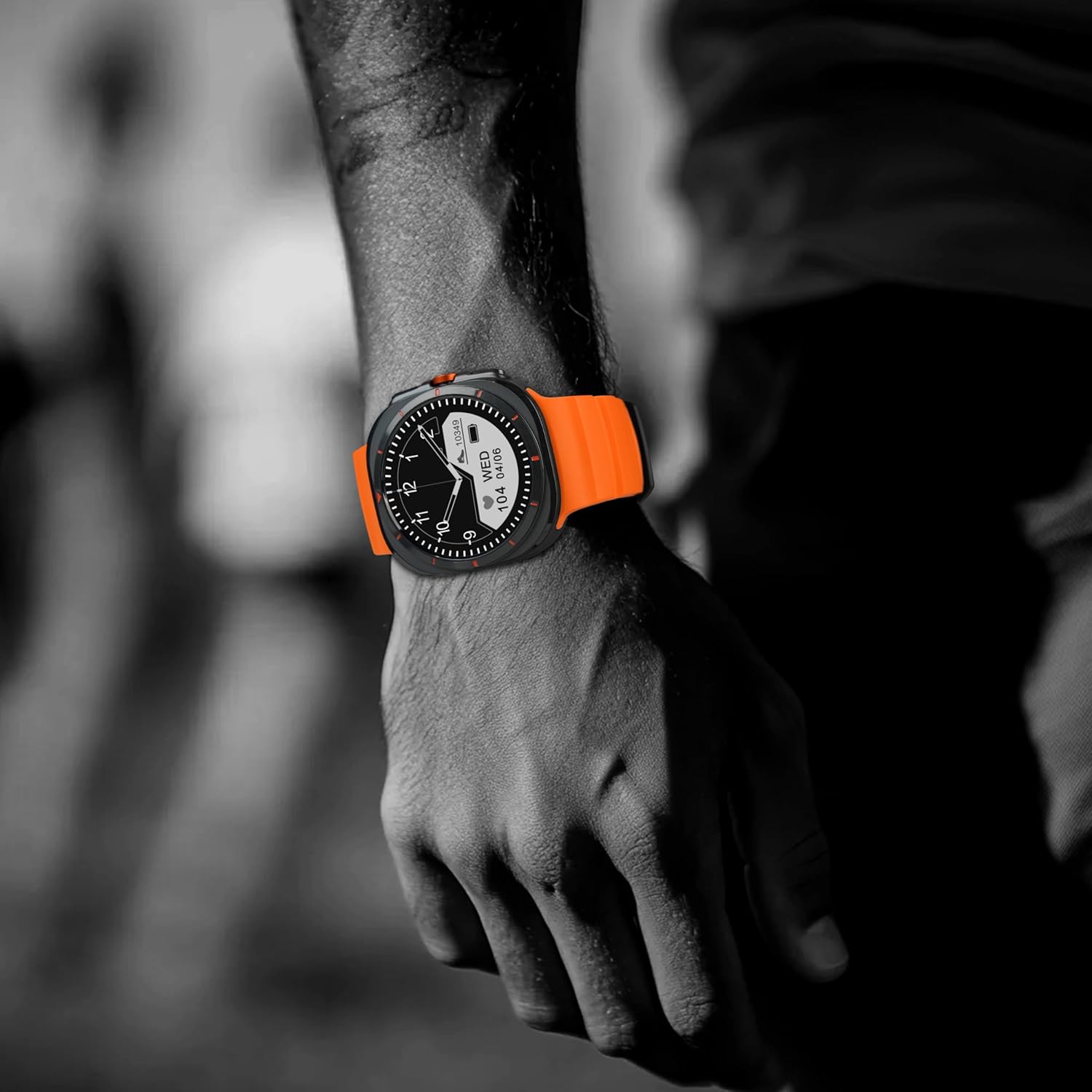 Orange Rocky Point Silicone Sport Band for Samsung Galaxy Watch Ultra 47mm