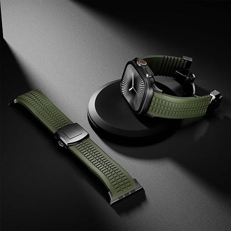 Army Green B Luxury Paladin Sports Bands By Shopyholy Compatible For Apple Watch