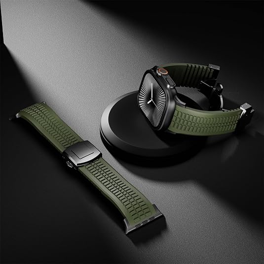 Army Green B Luxury Paladin Sports Bands By Shopyholy Compatible For Apple Watch
