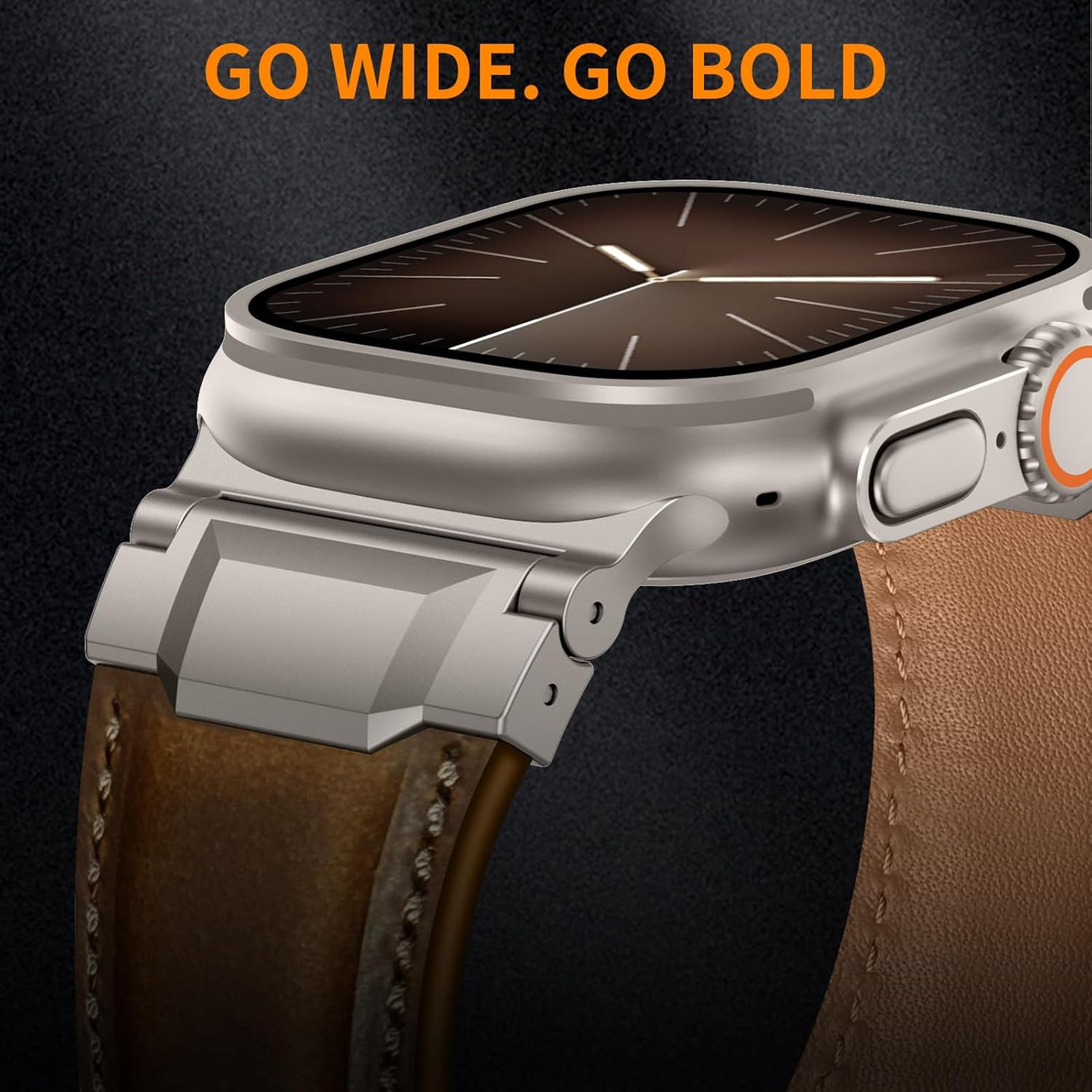 Dark Brown Luxury Cavallo Leather Straps By Shopyholy Compatible For Apple Watch