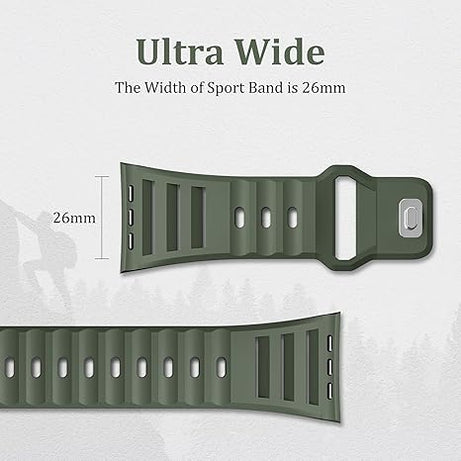Green Premium Ultra Silicone Sports Bands By Shopyholy Compatible For Apple Watch