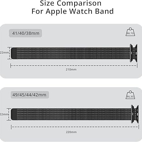Black Luxury Magnetic Milanese Loop By Shopyholy Compatible For Apple Watch