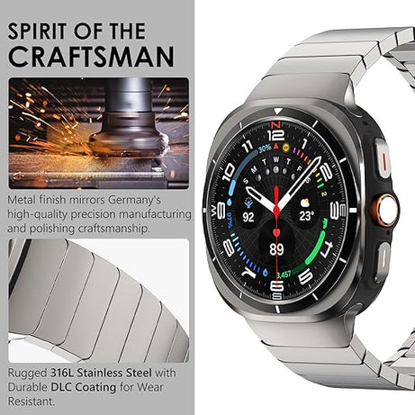 Titanium Ceramic Stainless Steel Band for Samsung Galaxy Watch Ultra 2/Ultra 1 – 47mm