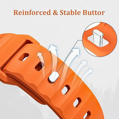 Orange Premium Ultra Silicone Sports Bands By Shopyholy Compatible For Apple Watch