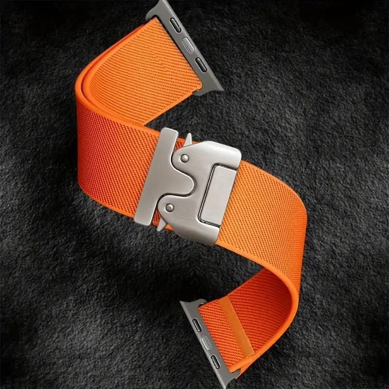 Orange Premium Nylon Paracode Sports Bands By Shopyholy Compatible For Apple Watch