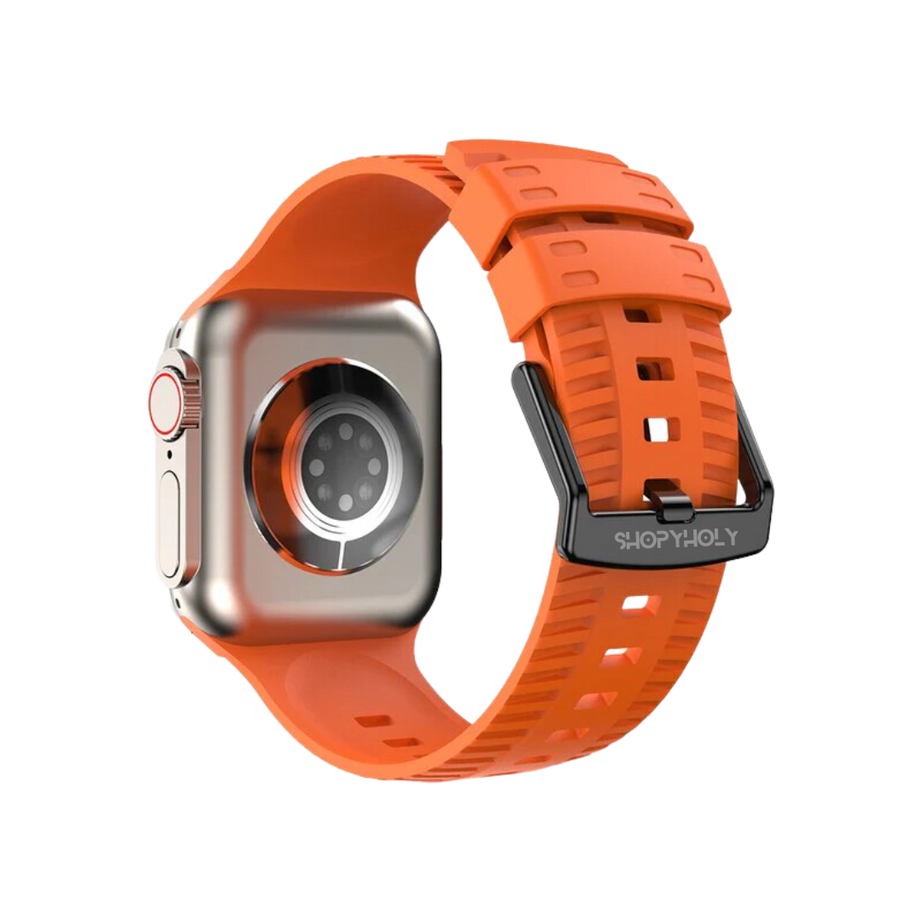 Orange Premium Tyre Grip Style Sports Bands By Shopyholy Compatible For iWatch