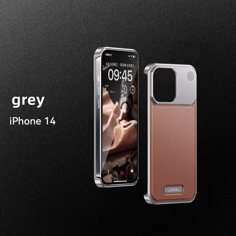 Luxury Aluminum Alloy Leather Case For iPhone