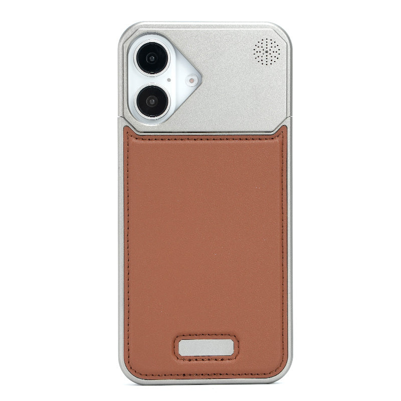 Luxury Aluminum Alloy Leather Case For iPhone
