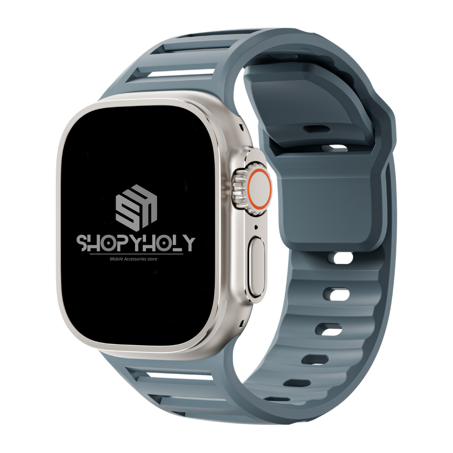 Ocean Blue Premium Ultra Silicone Sports Bands By Shopyholy Compatible For Apple Watch