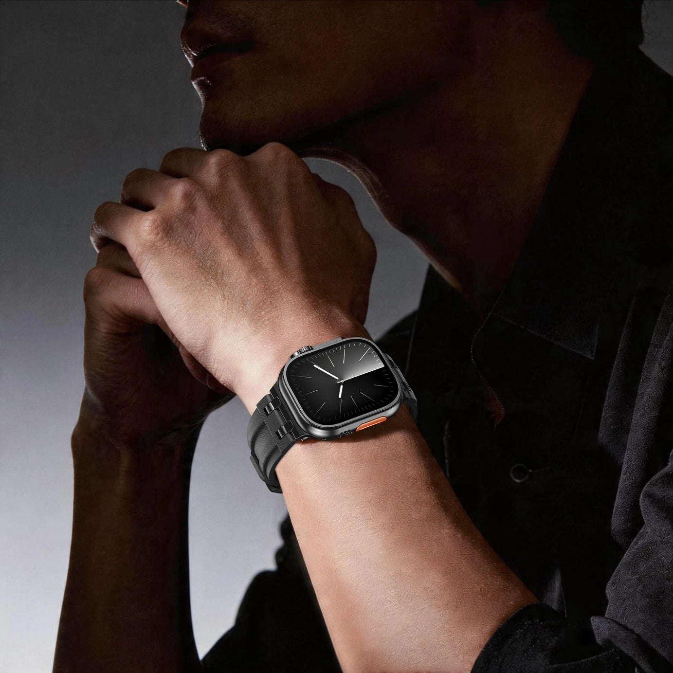 Full Luxury AP FKM Rubber Woven Bands By Shopyholy Compatible For Apple Watch