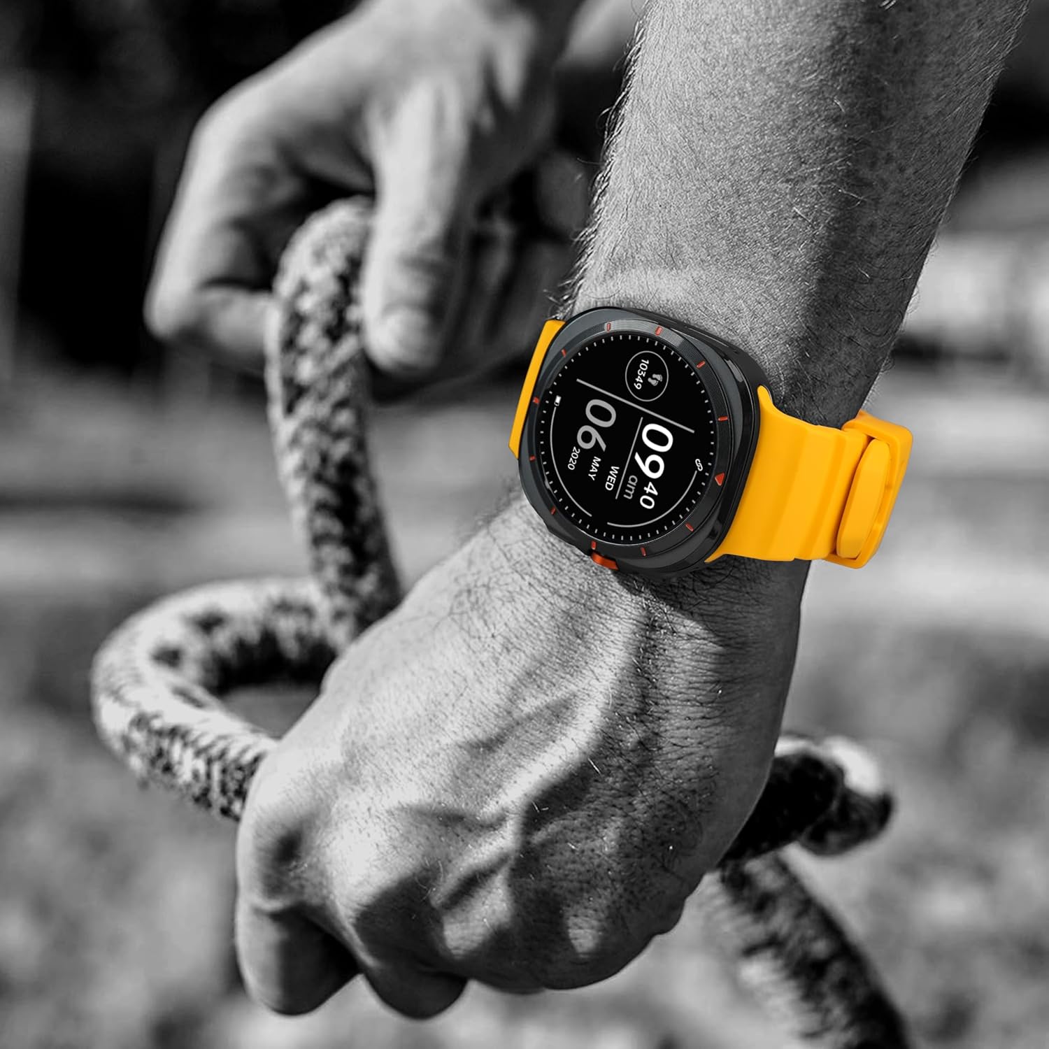 Yellow Rocky Point Silicone Sport Band for Samsung Galaxy Watch Ultra 47mm