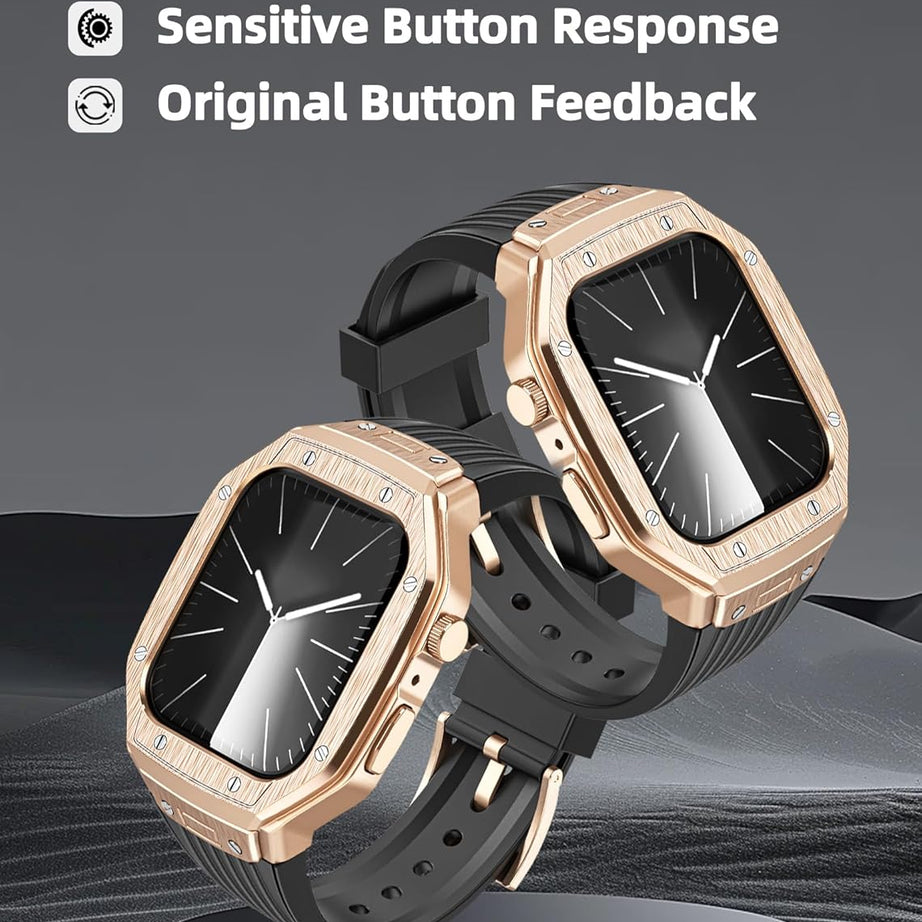 Luxury Modification Metal Case By Shopyholy Compatible For Apple Watch