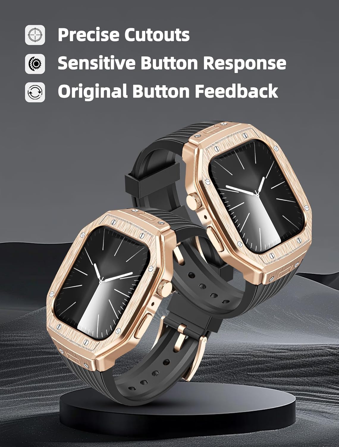 Luxury Modification Metal Case By Shopyholy Compatible For Apple Watch