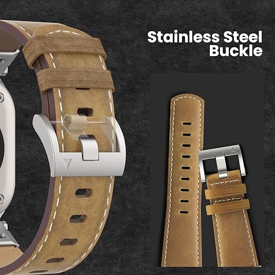 Coffee Luxury Armor Leather Bands By Shopyholy Compatible For iWatch
