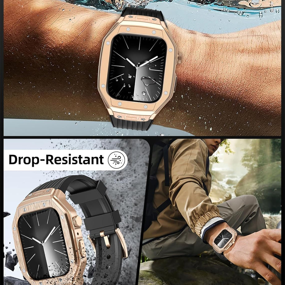 Luxury Modification Metal Case By Shopyholy Compatible For Apple Watch