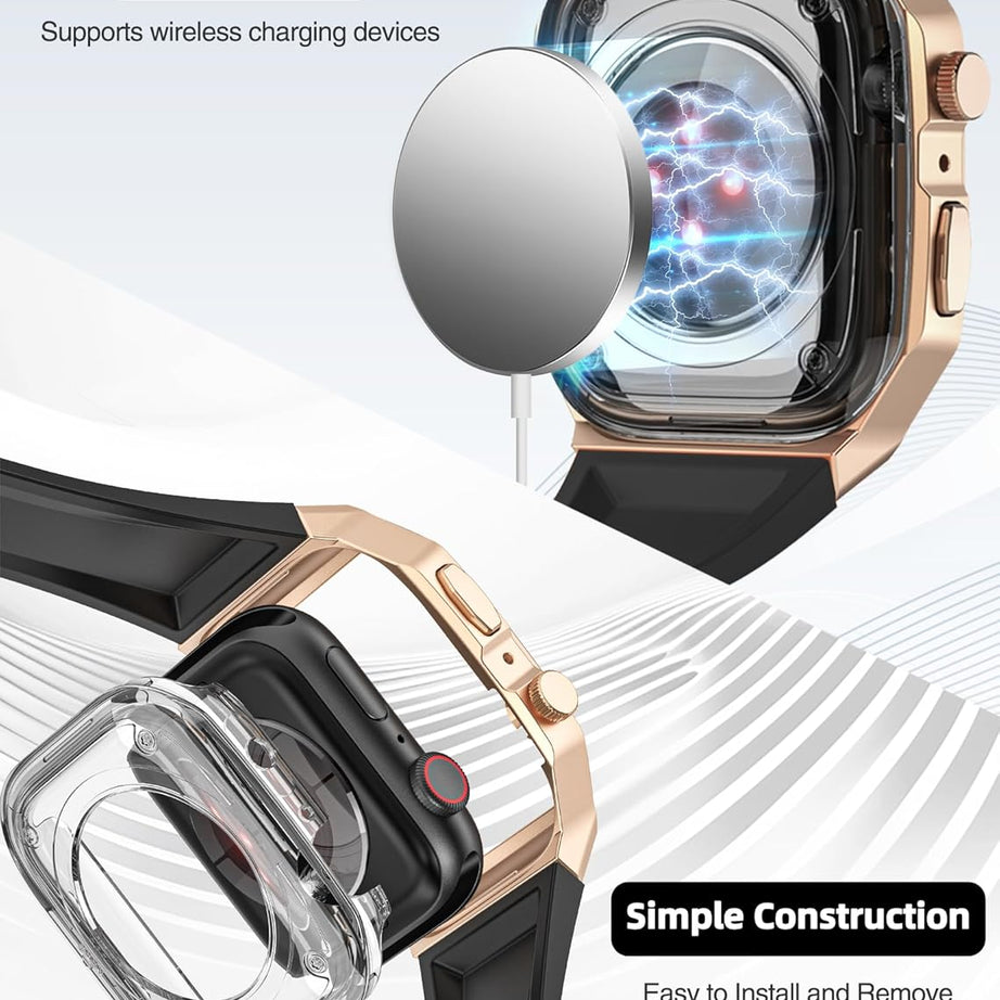 Luxury Modification Metal Case By Shopyholy Compatible For Apple Watch