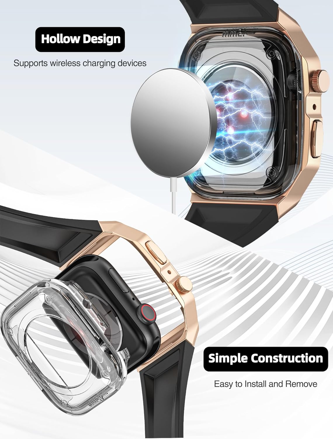 Luxury Modification Metal Case By Shopyholy Compatible For Apple Watch