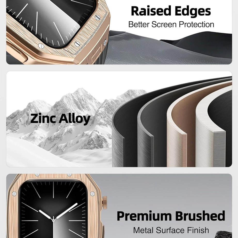 Luxury Modification Metal Case By Shopyholy Compatible For Apple Watch