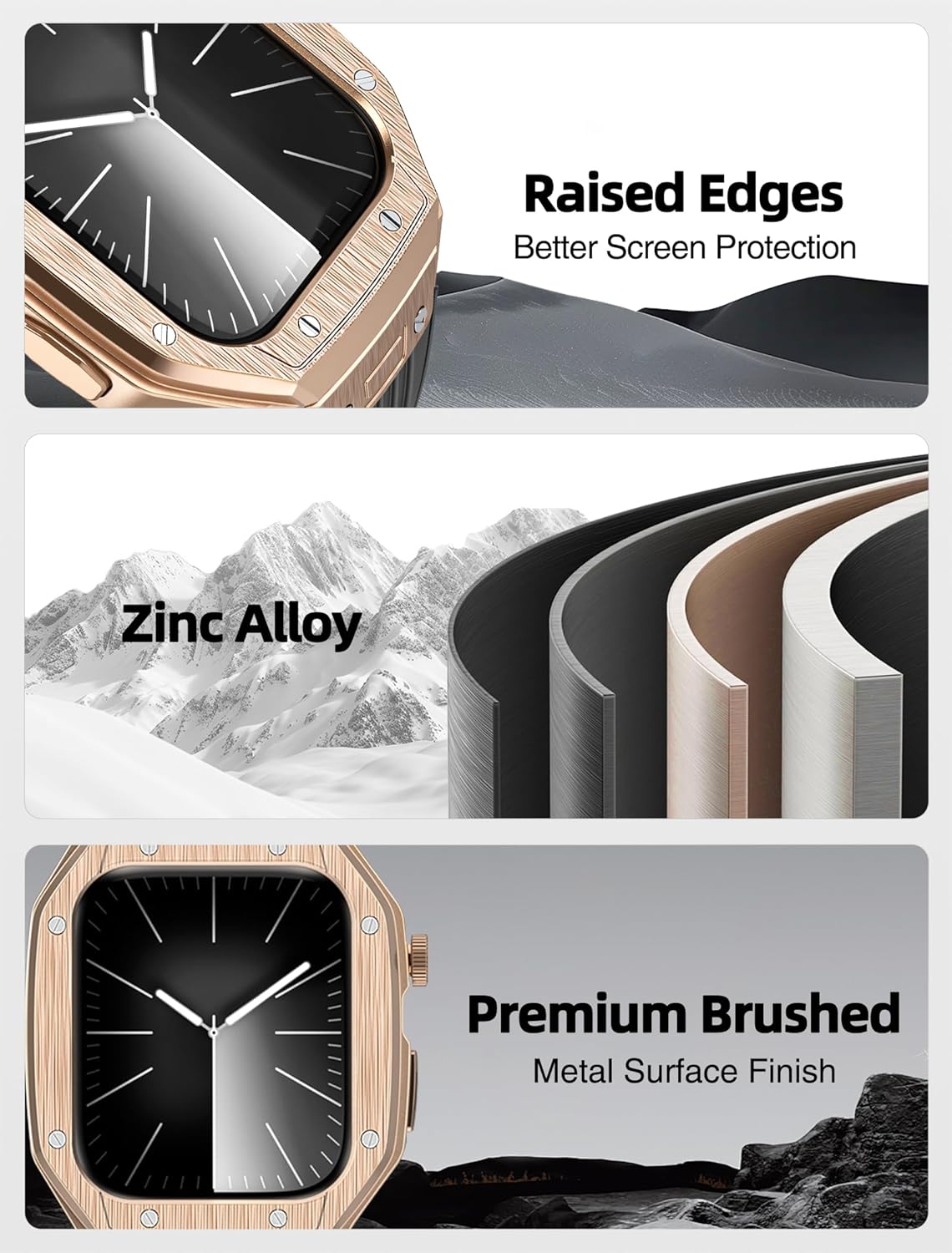 Luxury Modification Metal Case By Shopyholy Compatible For Apple Watch