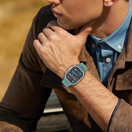 Pine Green Premium Mavel Pattern Silicone Sports Bands By Shopyholy Compatible For Apple Watch