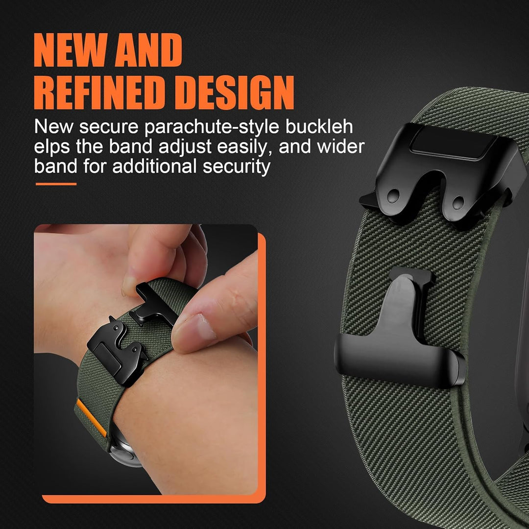 Dark Green Premium Nylon Paracode Sports Bands By Shopyholy Compatible For Apple Watch