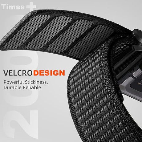 Black Luxury Leather Nylon Navigator Band Compatible for WHOOP 5.0