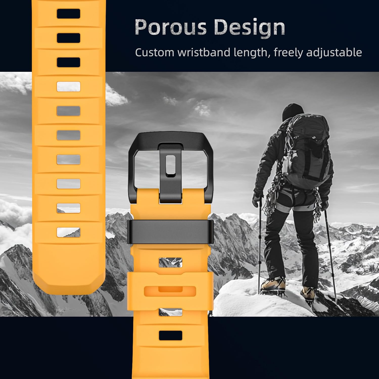 Yellow Rocky Point Silicone Sport Band for Samsung Galaxy Watch Ultra 47mm