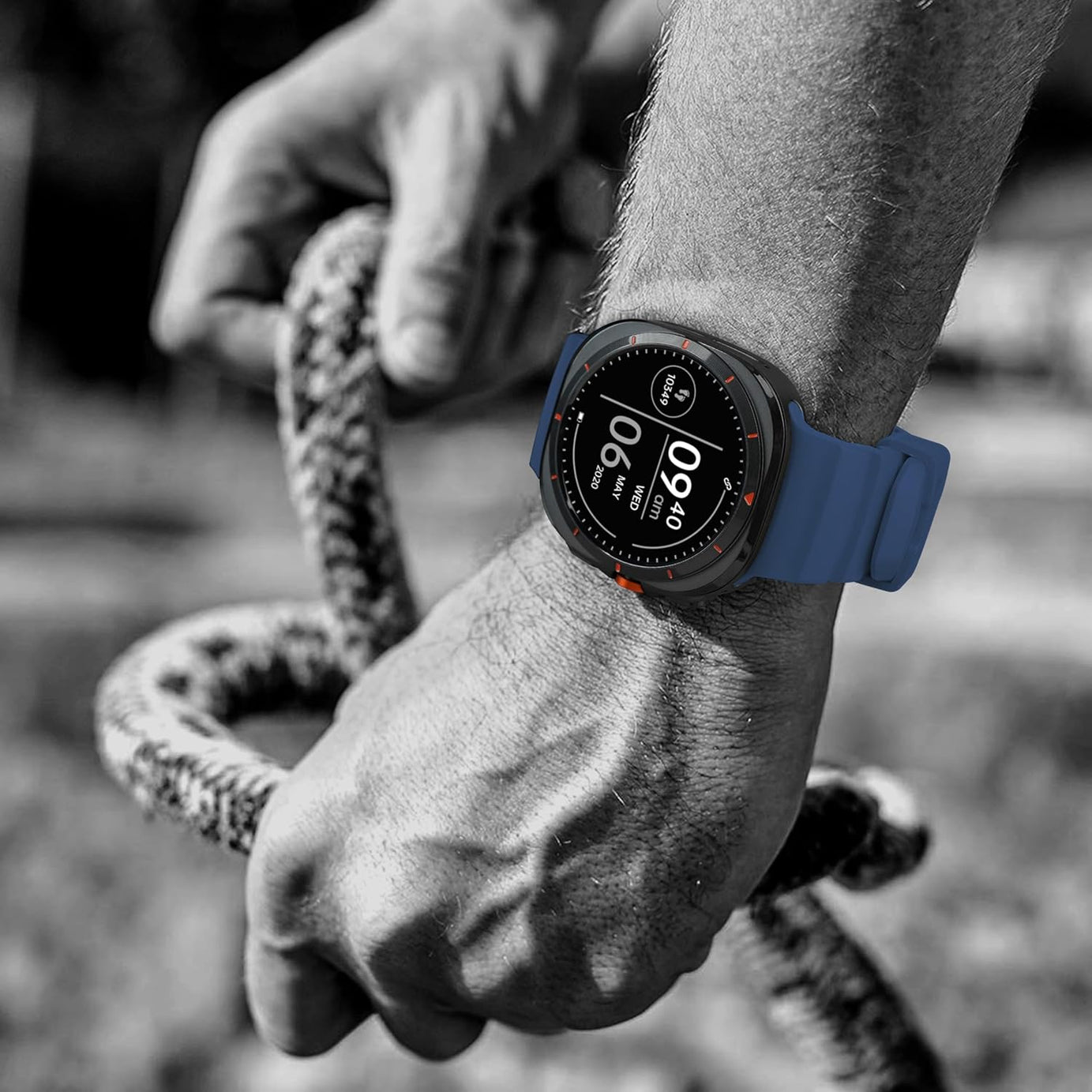 Navy Blue Rocky Point Silicone Sport Band for Samsung Galaxy Watch Ultra 47mm