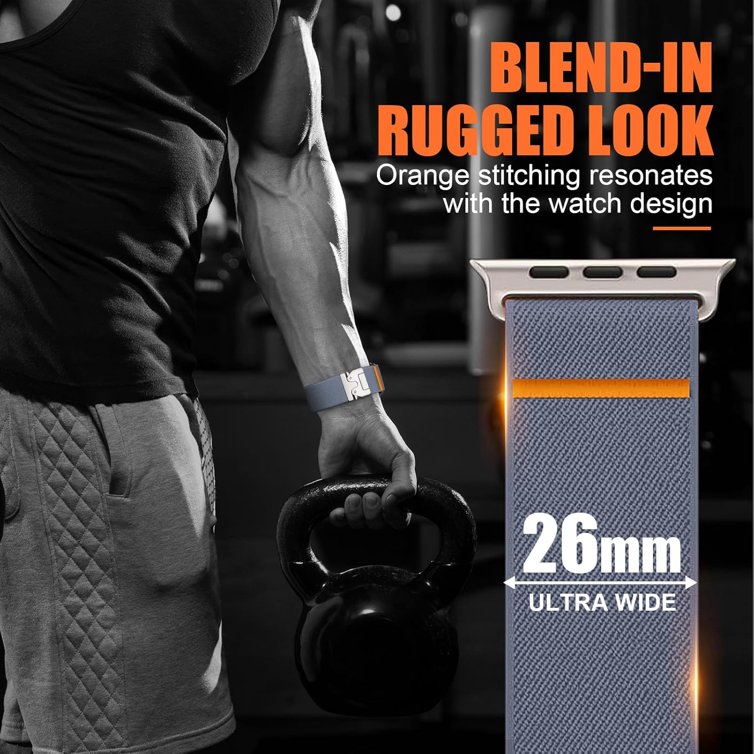 Grey Premium Nylon Paracode Sports Bands By Shopyholy Compatible For Apple Watch