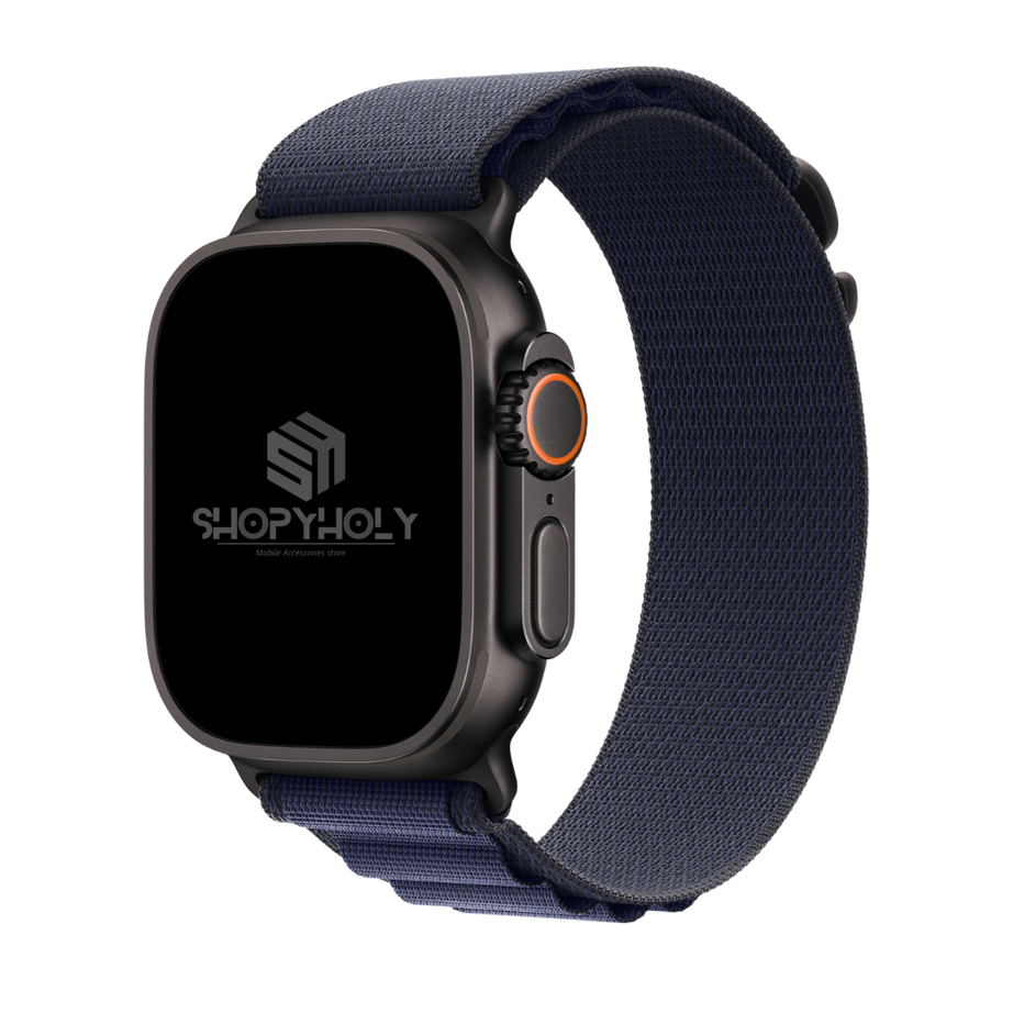 Navy B Premium Alpine Loop Strap By Shopyholy Compatible For iWatch