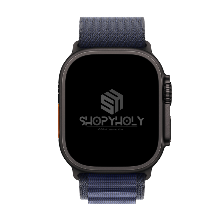 Navy B Premium Alpine Loop Strap By Shopyholy Compatible For iWatch