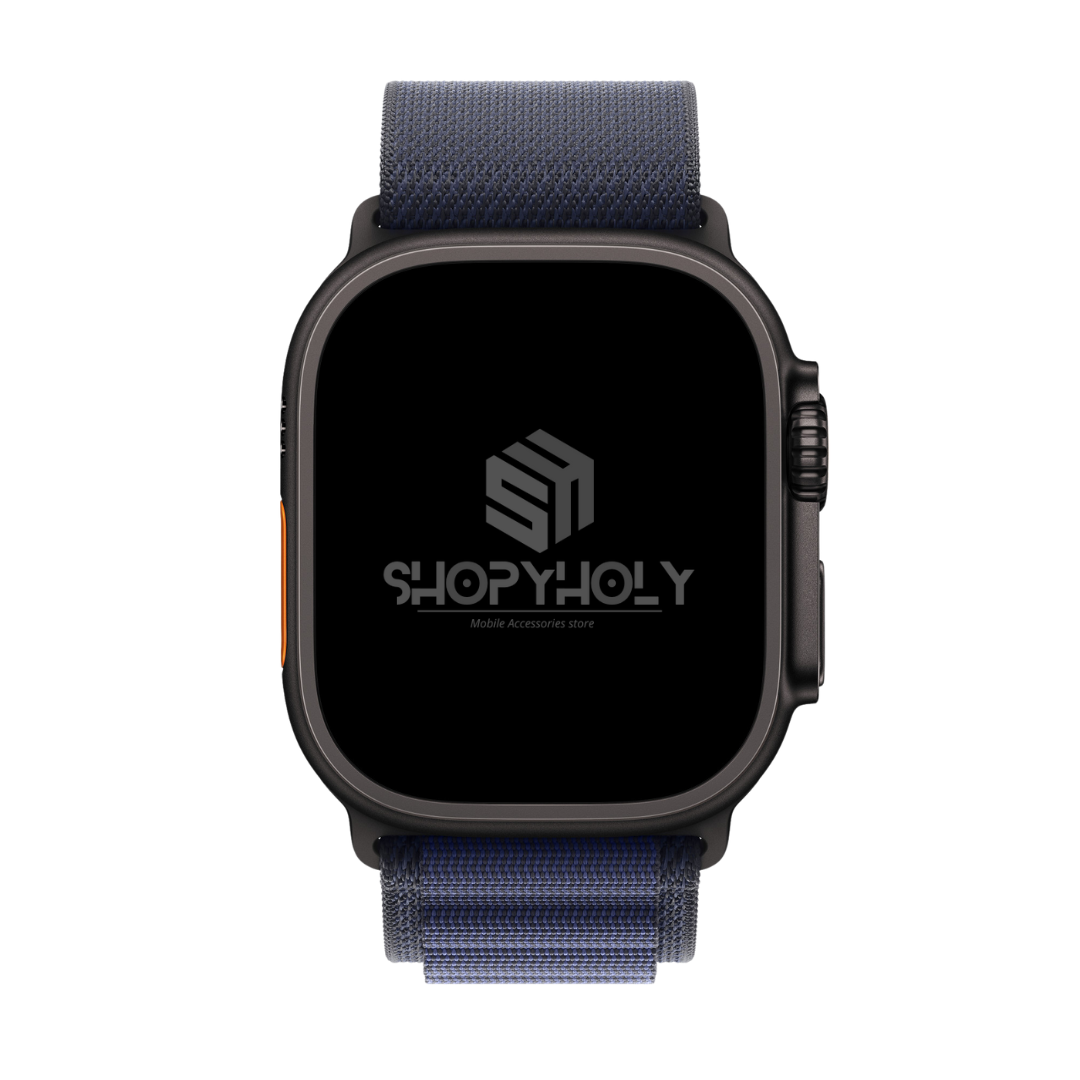 Navy B Premium Alpine Loop Strap By Shopyholy Compatible For iWatch