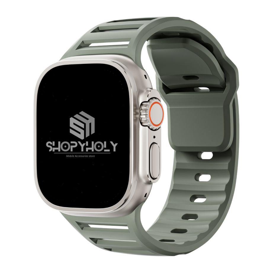 Green Premium Ultra Silicone Sports Bands By Shopyholy Compatible For Apple Watch