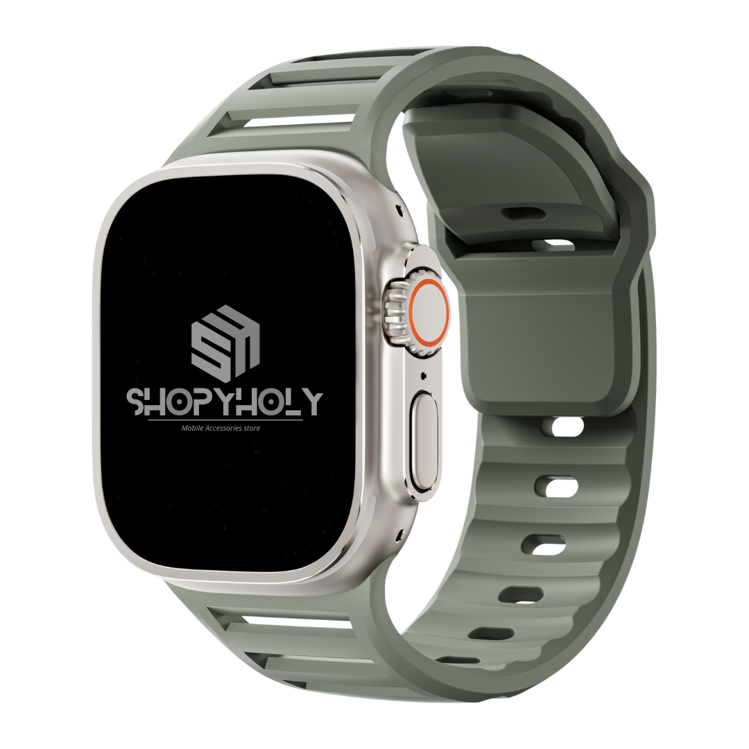 Green Premium Ultra Silicone Sports Bands By Shopyholy Compatible For Apple Watch