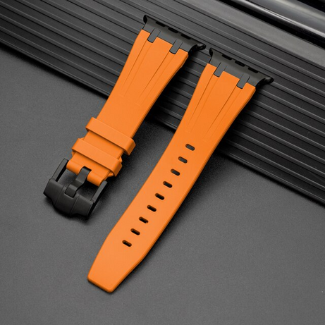 Orange Black Luxury G-Shock Edition Sports Bands By Shopyholy Comaptible For iWatch