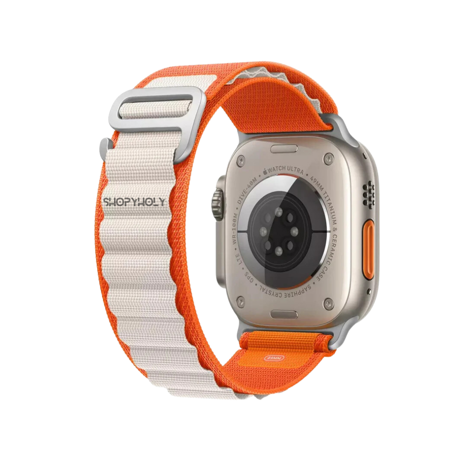 Orange-Starlight Premium Alpine Loop Strap By Shopyholy Compatible For iWatch