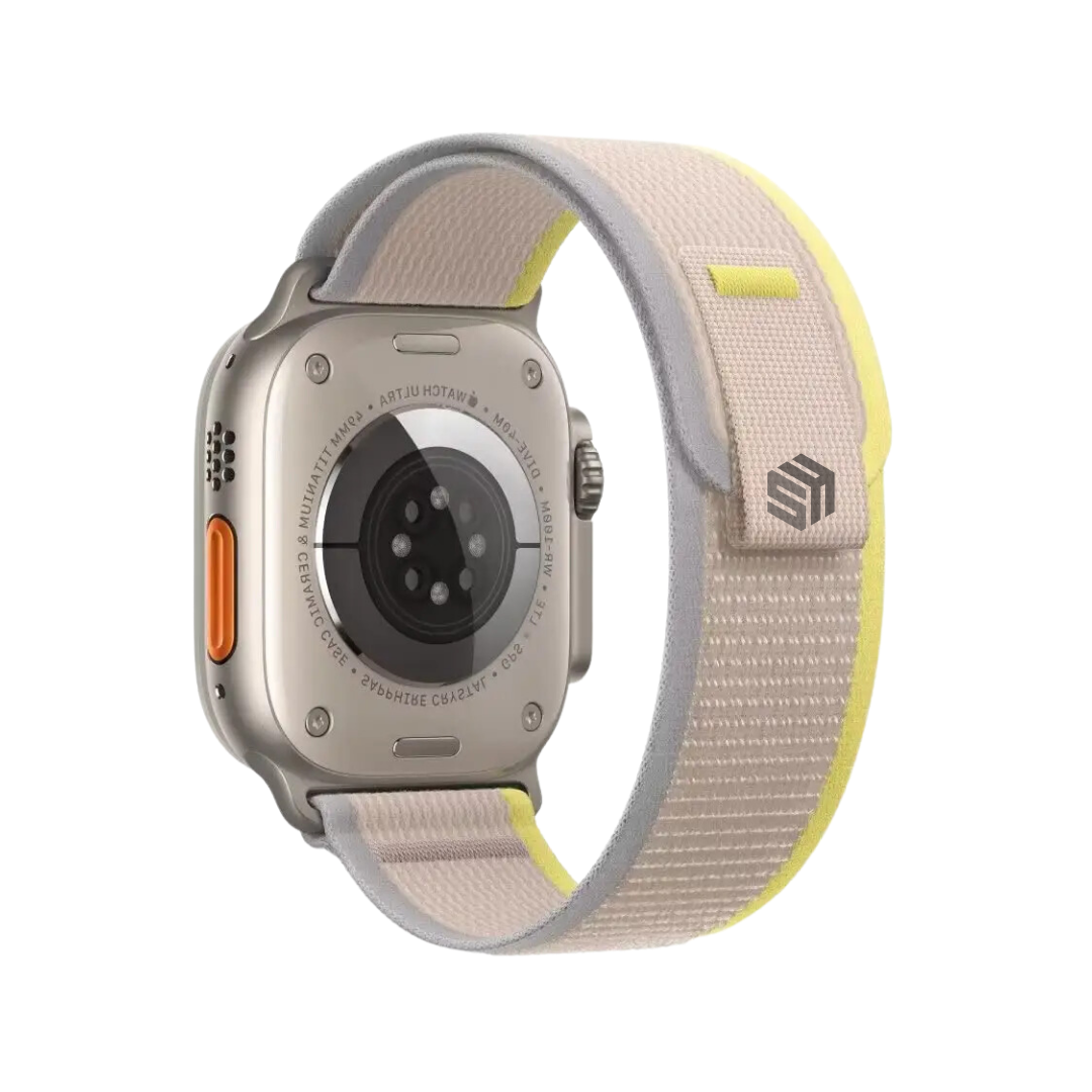 Beige-Yellow Premium Trail Loop Strap By Shopyholy Compatible For iWatch