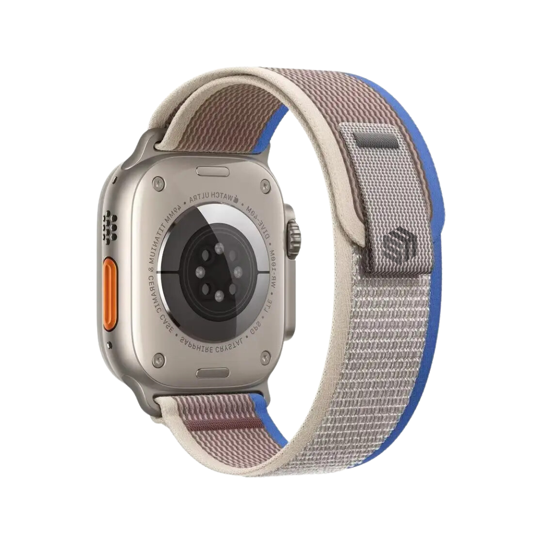 Grey-Blue Premium Trail Loop Strap By Shopyholy Compatible For iWatch