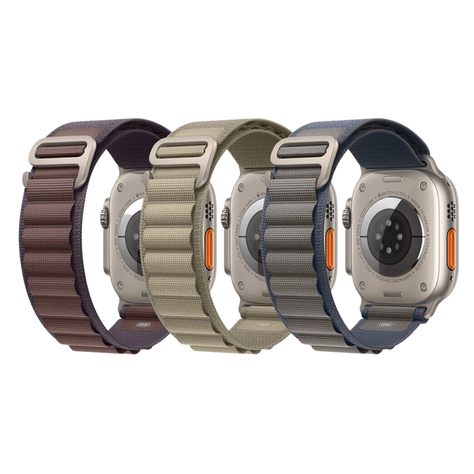 Olive Premium Alpine Loop Strap By Shopyholy Compatible For iWatch